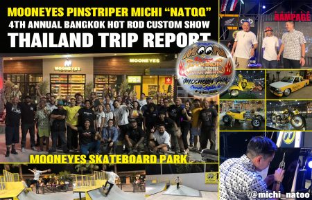 MOONEYES PINSTRIPER MICHI "NATQQ" 4th Annual Bangkok Hot Rod Custom Show