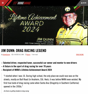 Jim Dunn: Drag Racing Legend