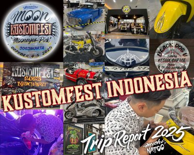 MOONEYES Pinstriper Michi NATQQ's Indonesia Trip -KUSTOMFEST 2025-